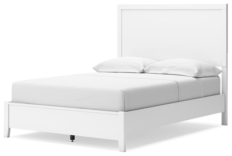 Ashley Furniture Binterglen bedroom set featuring a bed, nightstands, and dresser in a modern bedroom design.