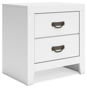 Ashley Furniture Binterglen bedroom set with a bed, nightstands, and dresser, shown from an angled view in a modern bedroom.