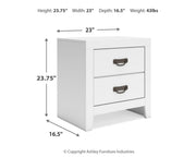 Ashley Furniture Binterglen bedroom set with bed frame, nightstands, and dresser in a stylish bedroom scene.