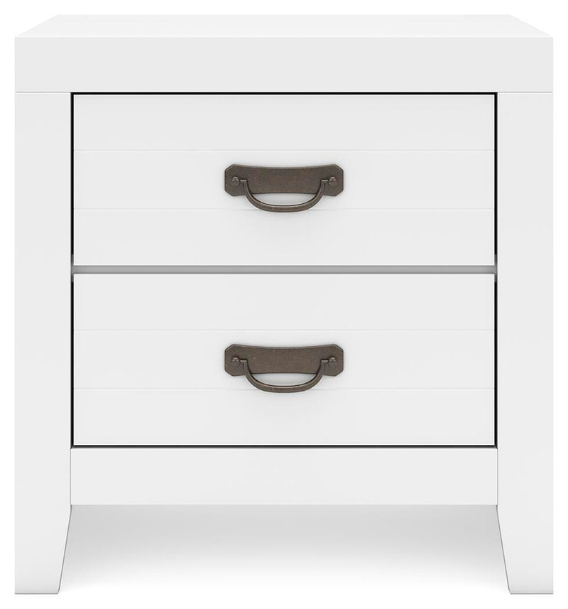 Ashley Furniture Binterglen bedroom set with a headboard, dressed in a cozy, modern bedroom scene.