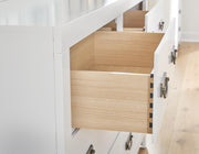 Ashley Furniture Binterglen bedroom set with a wooden bed frame, dresser, and nightstands in a modern bedroom style.