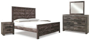 Ashley Furniture Wynnlow bedroom set featuring a stylish bed frame, dresser, and nightstands in a modern bedroom setting.