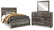 Ashley Furniture Wynnlow bedroom set featuring a bed frame, nightstands, and matching dresser in a modern design.