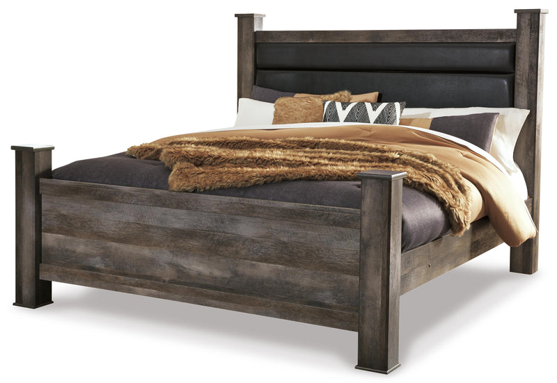 Ashley Furniture Wynnlow bedroom set featuring a bed, nightstands, and dresser with elegant wood finish and classic design.