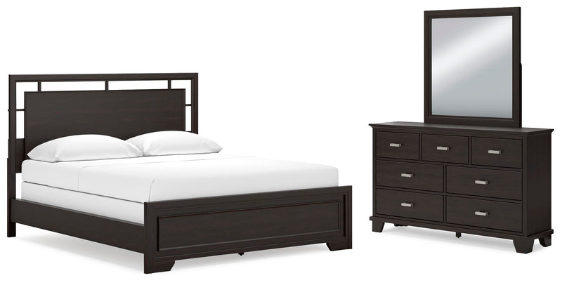 Ashley Furniture Covetown bedroom set with a stylish bed frame, matching nightstands, and coordinating bedroom furniture.