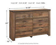 Ashley Furniture Trinell bedroom fireplace set with decorative mantel and built-in storage, in a classic design for cozy bedrooms.