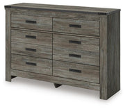 Ashley Furniture Frandern dresser and mirror set with a sleek wooden finish, featuring a spacious dresser and matching wall mirror.