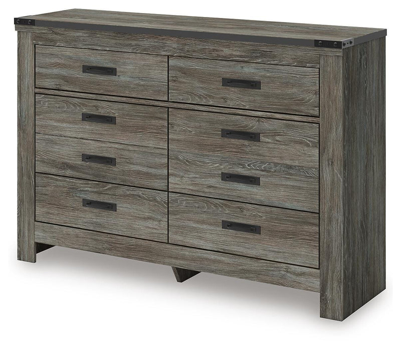 Ashley Furniture Frandern dresser and mirror set with a sleek wooden finish, featuring a spacious dresser and matching wall mirror.