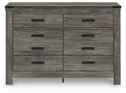 Ashley Furniture Frandern dresser with matching mirror, featuring a modern wood finish and sleek hardware.