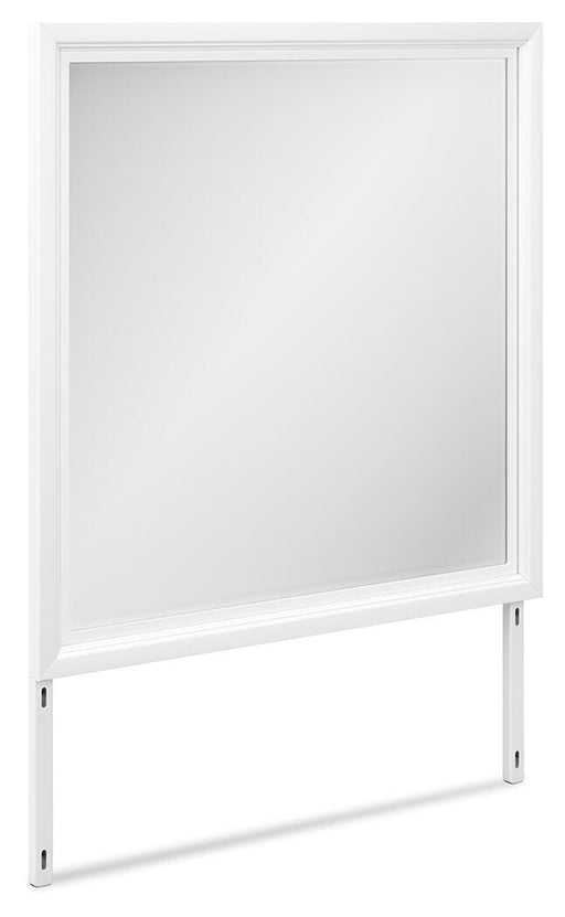 Ashley Furniture Fortman bedroom mirror with a sleek, angled design suitable for modern bedroom decor.