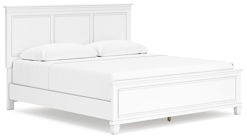 Ashley Furniture Fortman Bed with dark wood finish, showcasing a stylish bed frame with clean lines and a modern design.