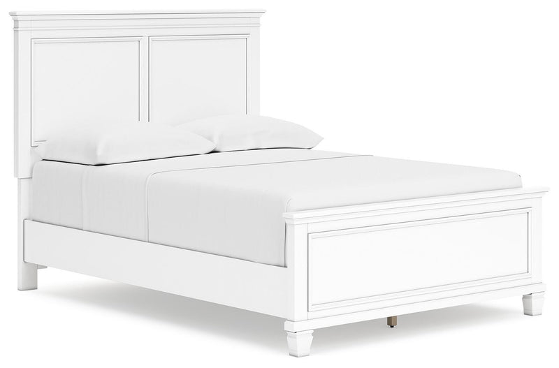 Ashley Furniture Fortman bedroom set with a stylish bed, matching nightstands, and coordinated bedroom furniture in a modern design.