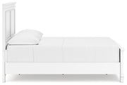 Ashley Furniture Fortman Bed with side view, showcasing the wooden frame and detailed craftsmanship.