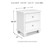 Ashley Furniture Fortman bedroom set featuring a stylish bed frame, matching nightstands, and dresser in a cozy bedroom setting.