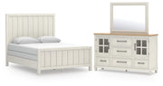 Ashley Furniture Shaybrock bedroom set with a bed, nightstands, and dresser in a stylish, modern design.