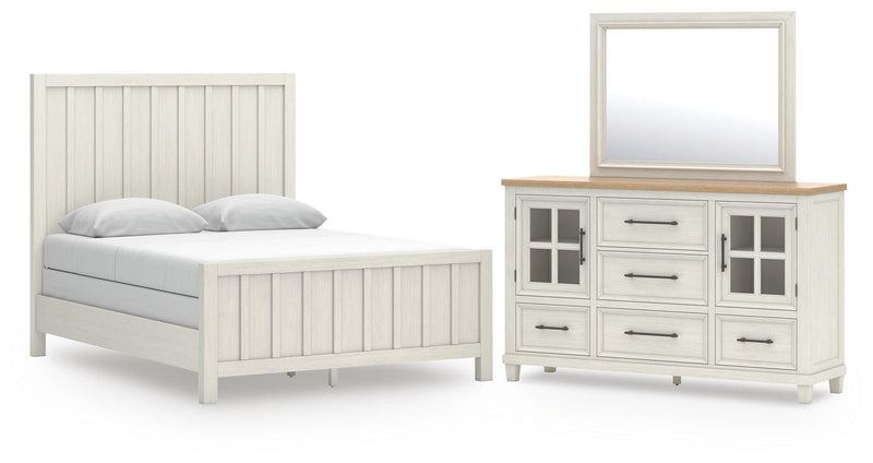 Ashley Furniture Shaybrock bedroom set with a bed, nightstands, and dresser in a stylish, modern design.
