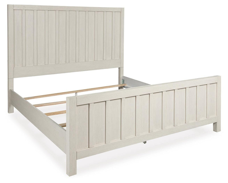 Ashley Furniture Shaybrock bedroom set with a stylish bed frame, matching nightstands, and coordinated bedroom furniture in a modern design.