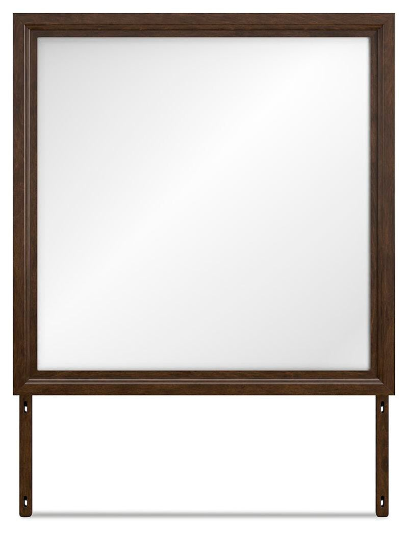 Ashley Furniture Danabrin bedroom mirror with a sleek rectangular design and a polished wood frame.