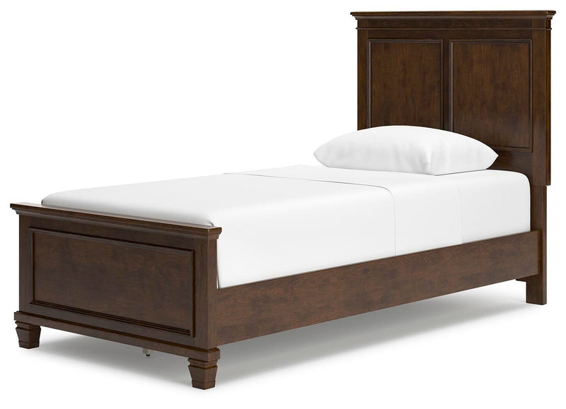 Ashley Furniture Danabrin Bed featuring a modern wooden frame with a sleek headboard and stylish finish.