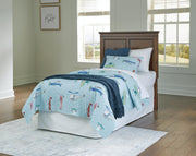 Ashley Furniture Danabrin Panel Storage Bed with built-in storage drawers and a modern panel headboard.