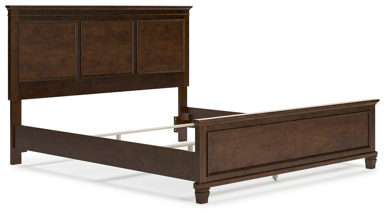 Ashley Furniture Danabrin bed with a modern design, featuring a sturdy wooden frame and a sleek, upholstered headboard.