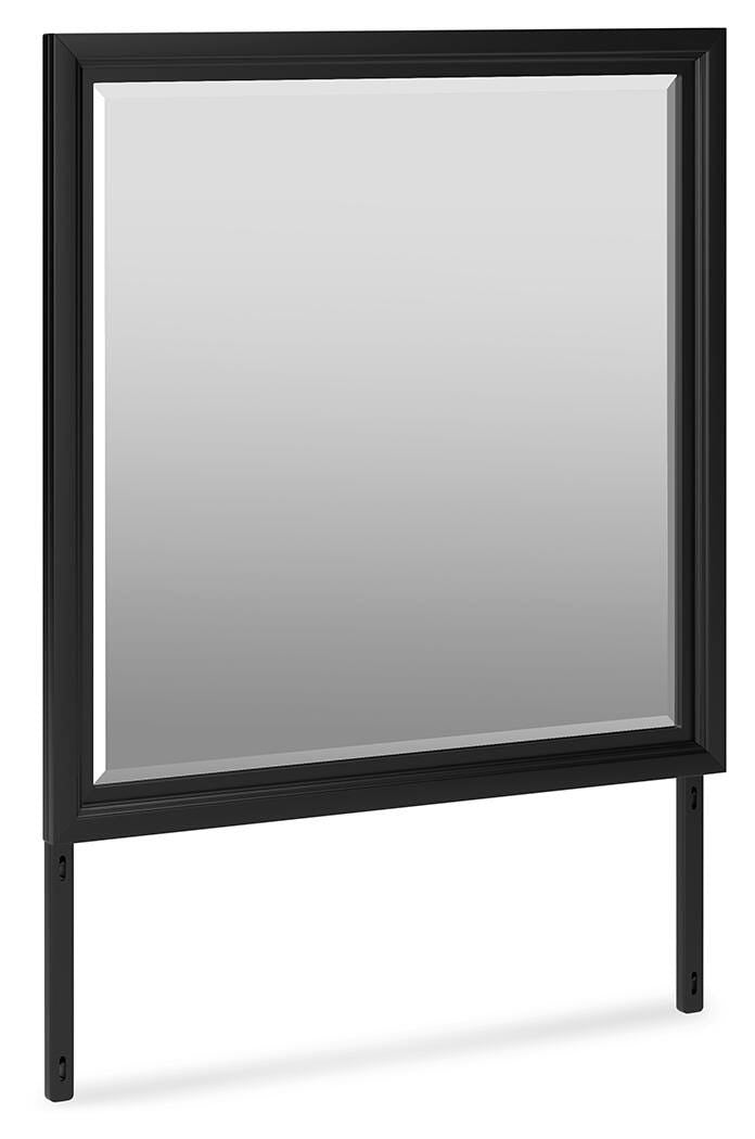 Ashley Furniture Lanolee bedroom mirror, angled view showing the sleek wooden frame and elegant design for bedroom decor.