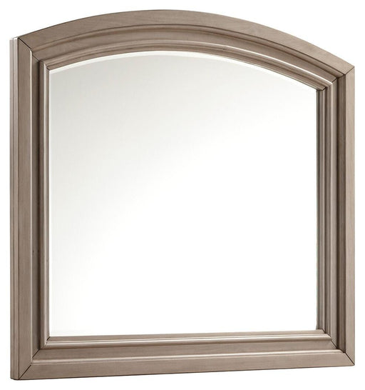 Ashley Furniture Lettner bedroom mirror, angled view showing its sleek design and frame, ideal for bedroom decor.