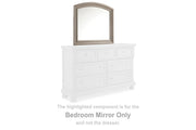 Ashley Furniture Lettner bedroom mirror with a sleek, rectangular design and a polished wood frame.
