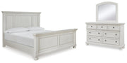 Ashley Furniture Robbinsdale bedroom set featuring a bed frame, nightstands, and dresser with a modern wood finish.