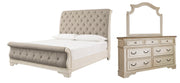 Ashley Furniture Realyn bedroom set featuring a queen-sized bed with a stylish headboard and matching nightstands.