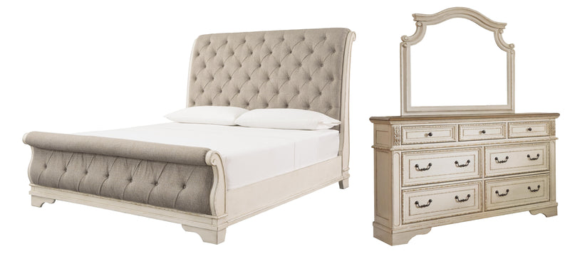 Ashley Furniture Realyn bedroom set featuring a queen-sized bed with a stylish headboard and matching nightstands.