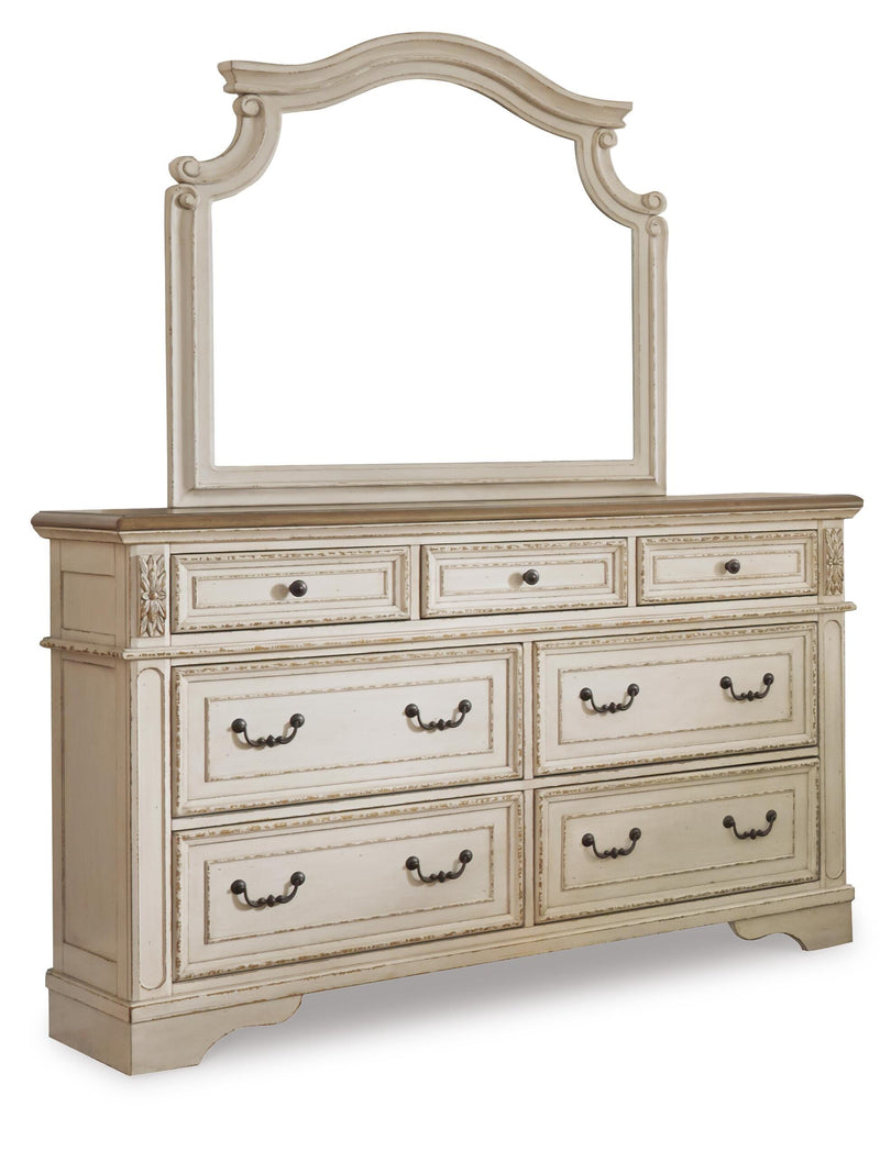 Ashley Furniture Realyn bedroom set with a stylish bed frame, matching nightstands, and a cozy, modern bedroom design.