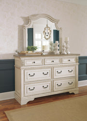 Ashley Furniture Realyn bedroom set with a stylish bed frame, matching nightstands, and a modern design for a cozy bedroom.