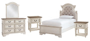 Ashley Furniture Realyn bedroom set with a modern bed frame, matching nightstands, and stylish bedroom decor.