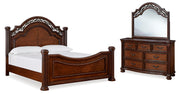 Ashley Furniture Lavinton Bedroom Set with a stylish bed frame, matching nightstands, and coordinated bedroom furniture.