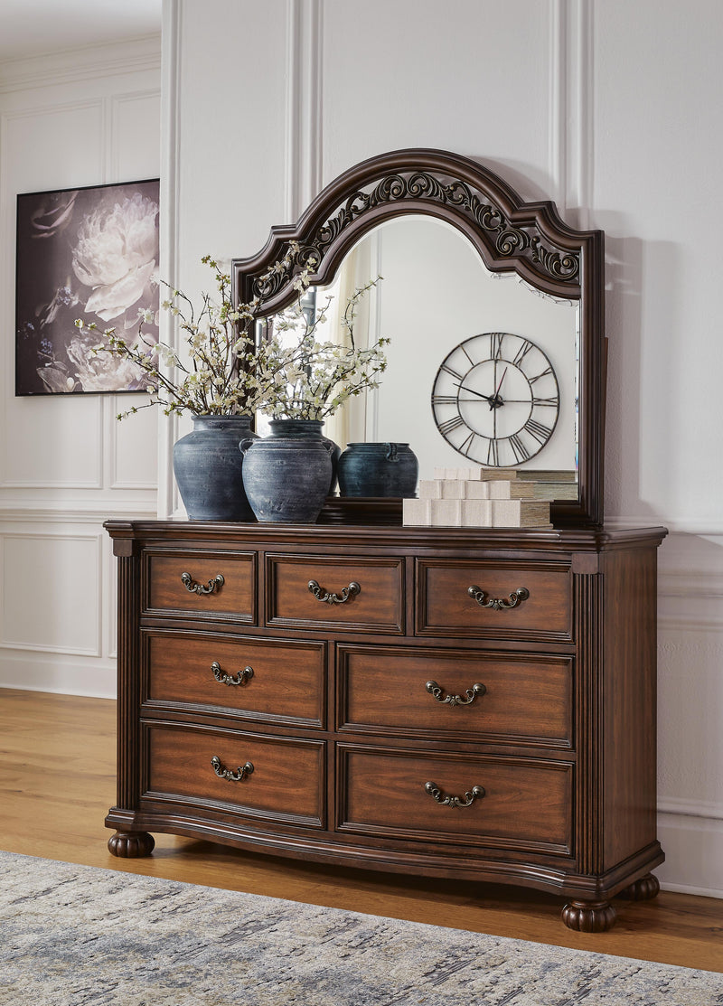 Ashley Furniture Lavinton Bedroom Set featuring a modern bed frame and matching nightstands in a stylish bedroom setting.