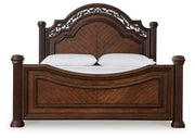 Ashley Furniture Lavinton bedroom set featuring a bed with a headboard, nightstands, and matching furniture in a modern design.