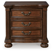 Ashley Furniture Lavinton bedroom set with a headboard, showcasing a modern bedroom design and dark wood finish.