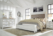 Ashley Furniture Kanwyn bedroom set with a modern bed frame, matching nightstands, and coordinated bedroom furniture.