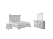 Ashley Furniture Kanwyn bedroom set with a modern bed frame, matching nightstands, and coordinated bedroom furniture in a neutral finish.