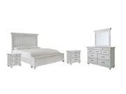 Ashley Furniture Kanwyn bedroom set with a bed, nightstands, and dresser in a modern bedroom arrangement.