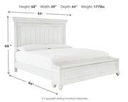 Ashley Furniture Kanwyn bedroom set featuring a bed with a wooden headboard and coordinated nightstands in a modern design.