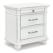 Ashley Furniture Kanwyn bedroom set featuring a modern bed frame, matching nightstands, and coordinated bedroom decor.