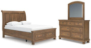 Ashley Furniture Feddinger bedroom set with a modern bed frame, matching nightstands, and dresser in a stylish bedroom display