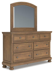 Ashley Furniture Feddinger bedroom set featuring a bed, nightstands, and dresser in a modern bedroom design.