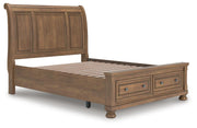 Ashley Furniture Feddinger bedroom set with a bed frame, matching nightstands, and dresser in a modern bedroom setup.
