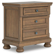 Ashley Furniture Feddinger bedroom set with a bed, nightstands, and matching dresser in a modern bedroom design.