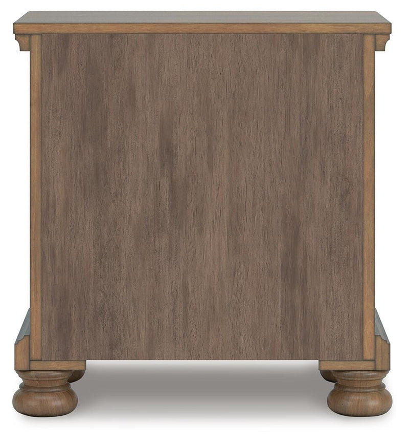 Ashley Furniture Feddinger bedroom set featuring a bed with a headboard, matching nightstands, and a coordinated bedroom design.
