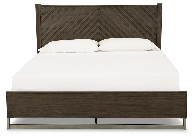 Ashley Furniture Arkenton King Bedroom Set with a modern bed frame, matching nightstands, and elegant bedroom decor.