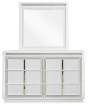 Ashley Furniture Chalanna bedroom set with a headboard, nightstand, and dresser in a modern bedroom design.